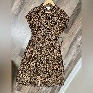 Time and Tru Animal Print Midi Dress